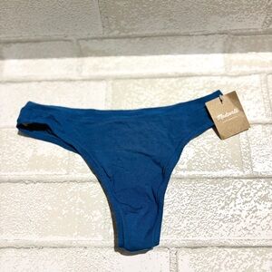 Madewell Blue Lagoon Softest Stretch Modal Thong Underwear NEW X-Small NWT